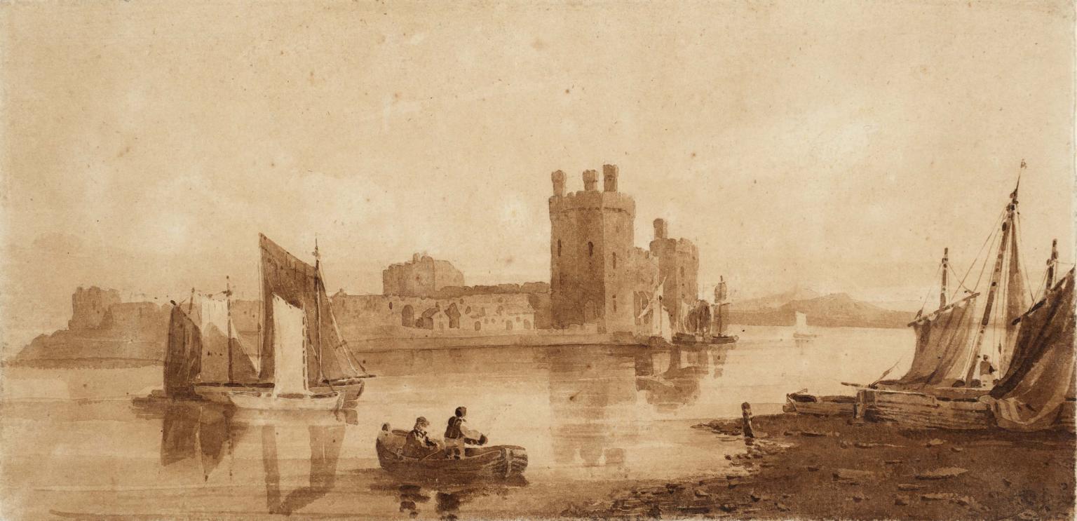 Caernarvon Castle with Boats