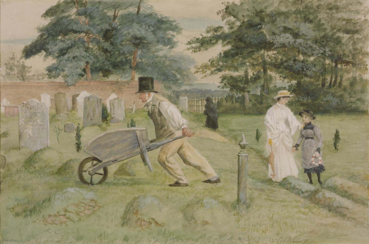 Scene in a Churchyard
