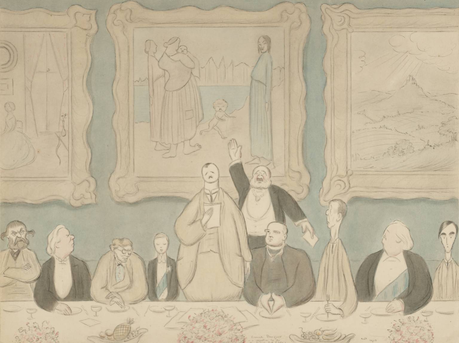 Annual Banquet: A Suggestion to the New English Art Club', Sir Max  Beerbohm, 1913 | Tate