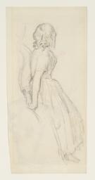 Study for ‘The Blind Girl’. Verso: Study for ‘Peace Concluded’