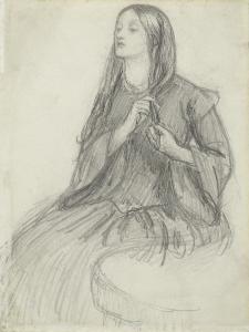 Elizabeth Siddall Plaiting her Hair