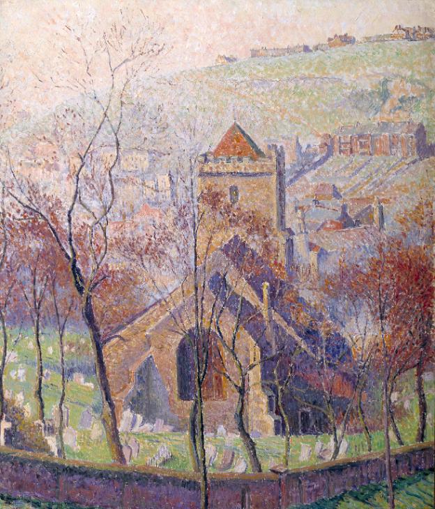Lucien Pissarro, ‘All Saints' Church, Hastings: Sun and Mist’ 1918