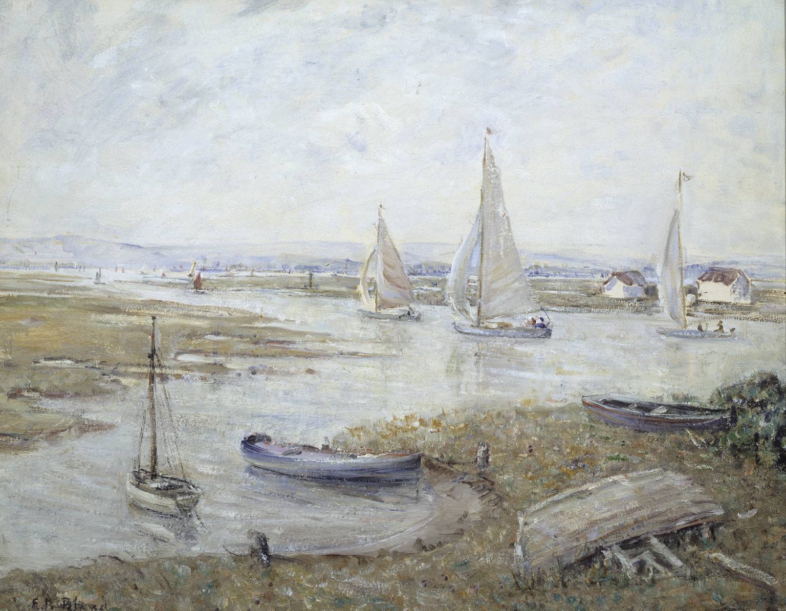 Yachts at Lymington Beatrice Bland exhibited 1938 Tate