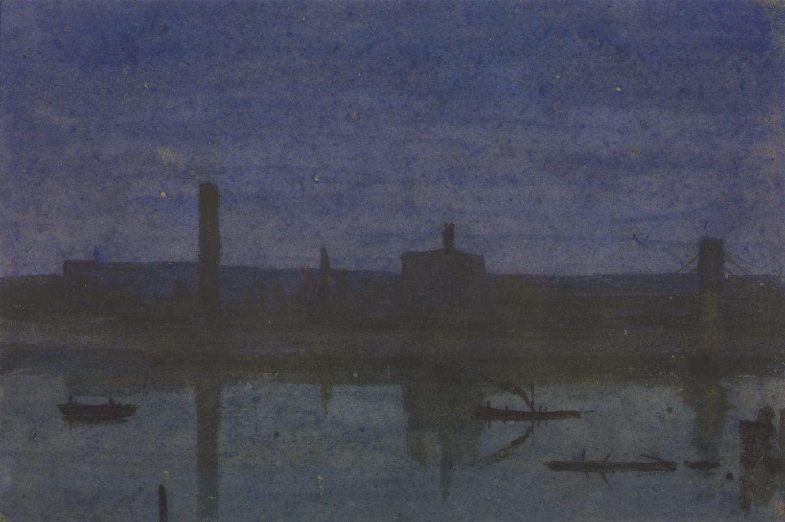 Night Sketch of the Thames near Hungerford Bridge