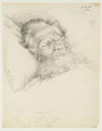 Study of William Morris on his Death-Bed