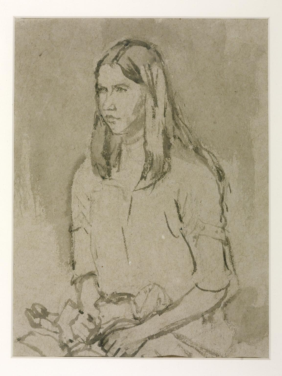 Study of a Girl Holding a Doll