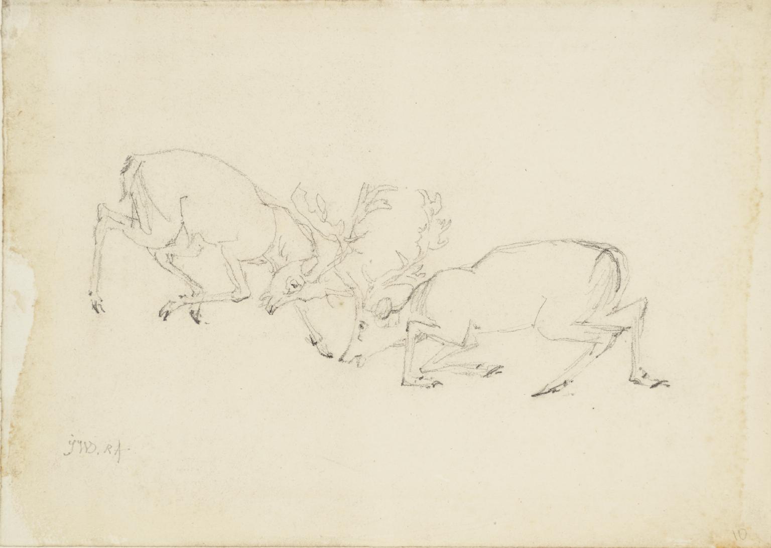 Fighting Stags, Study for ‘Gordale Scar’