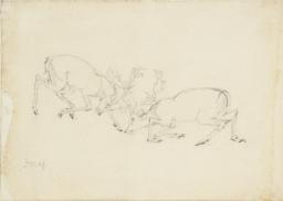 Fighting Stags, Study for ‘Gordale Scar’
