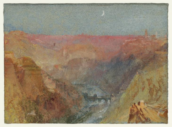 Joseph Mallord William Turner, ‘Luxembourg from the Alzette Valley to the North’ c.1839