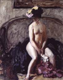 Seated Nude: The Black Hat