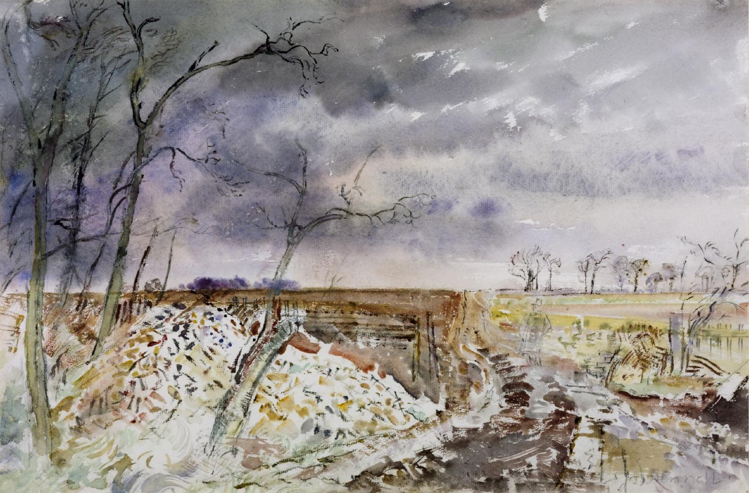 Landscape: Flint Heap, Road-Making