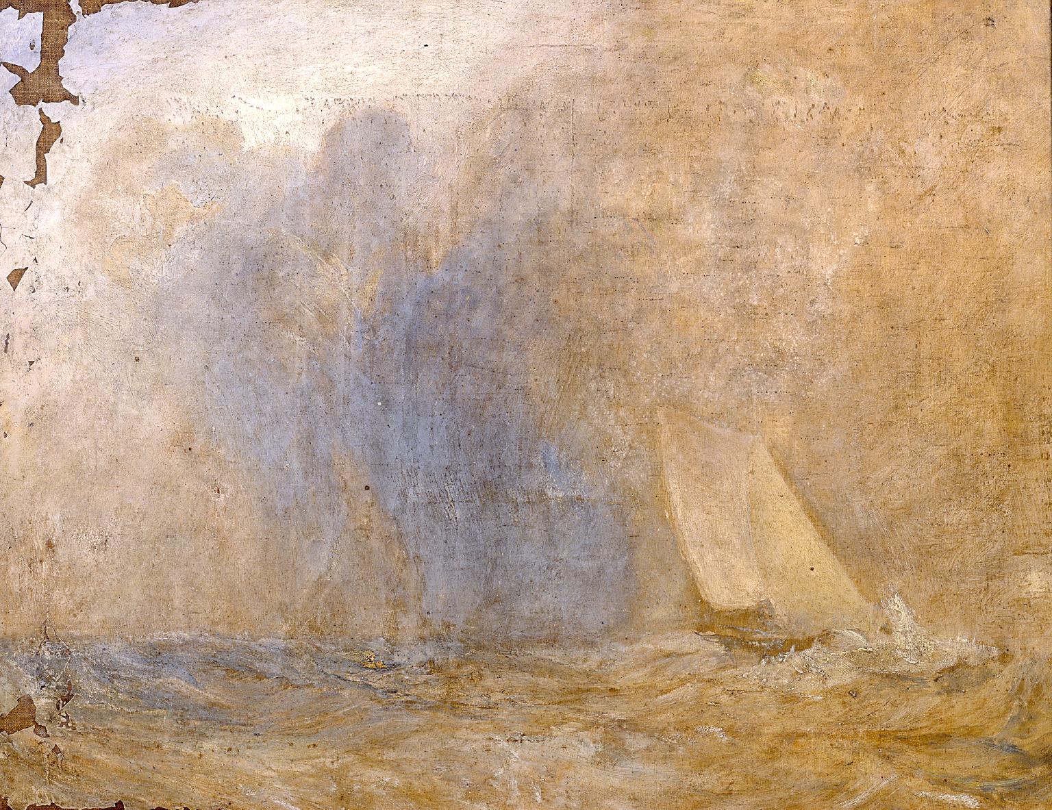 Seascape with a Yacht (?)