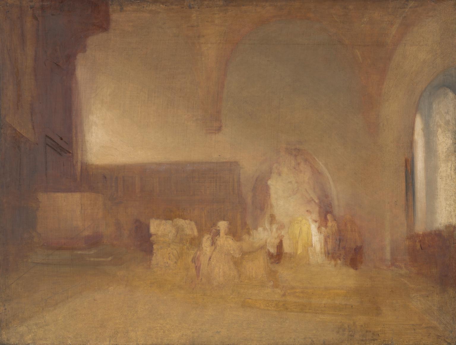 Scene in a Church or Vaulted Hall