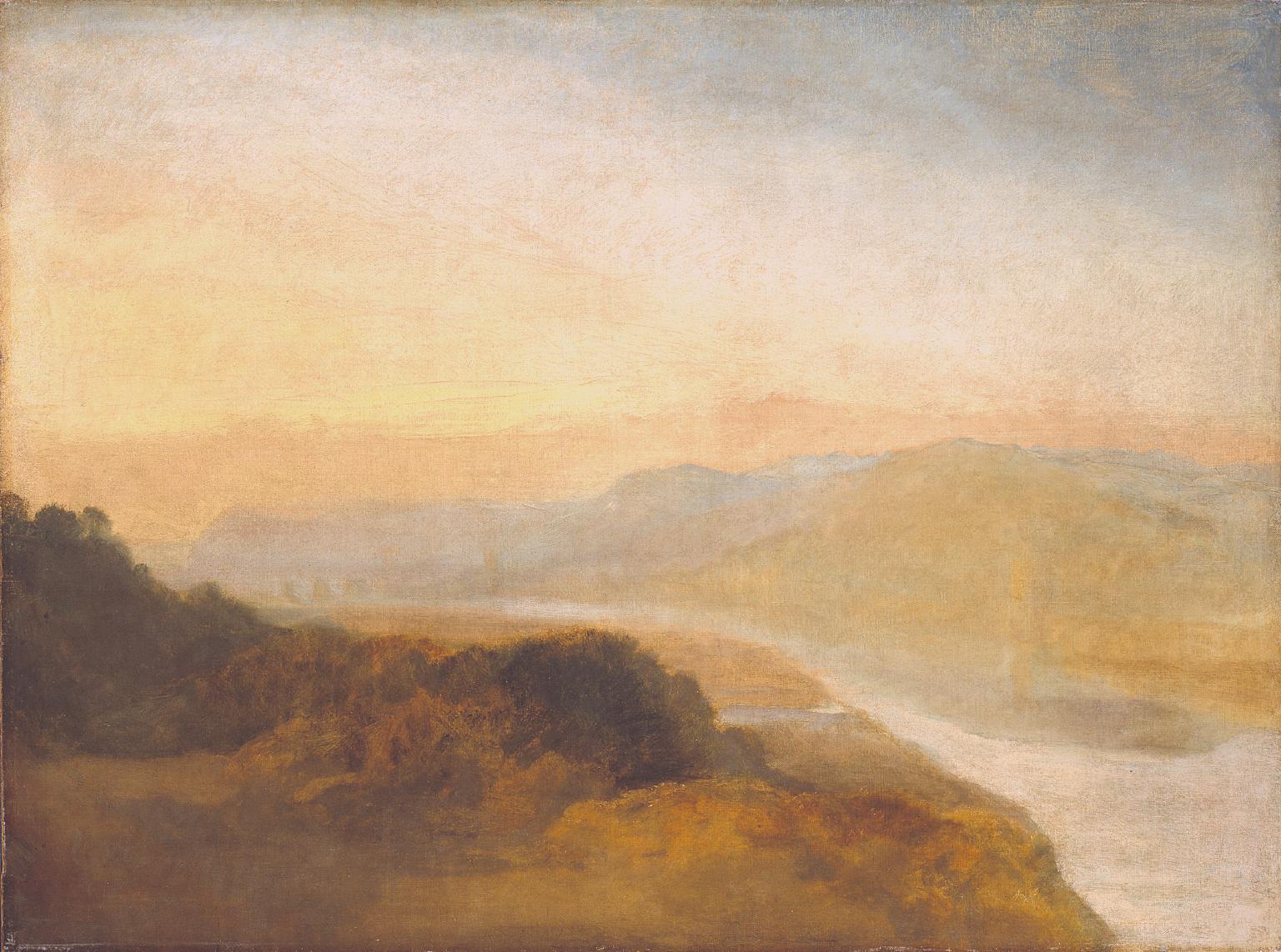 Valley with a Distant Bridge and Tower