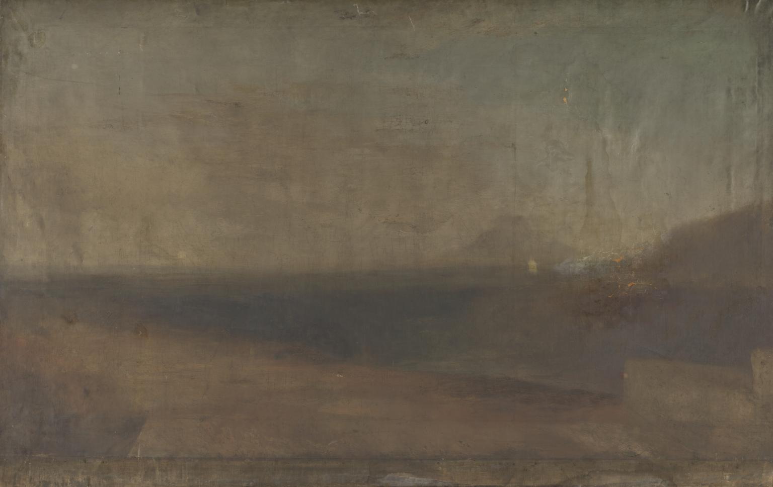 Extensive Landscape with River or Estuary and a Distant Mountain