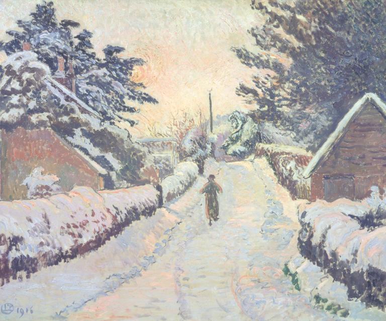 Lucien Pissarro, ‘Ivy Cottage, Coldharbour: Sun and Snow’ 1916