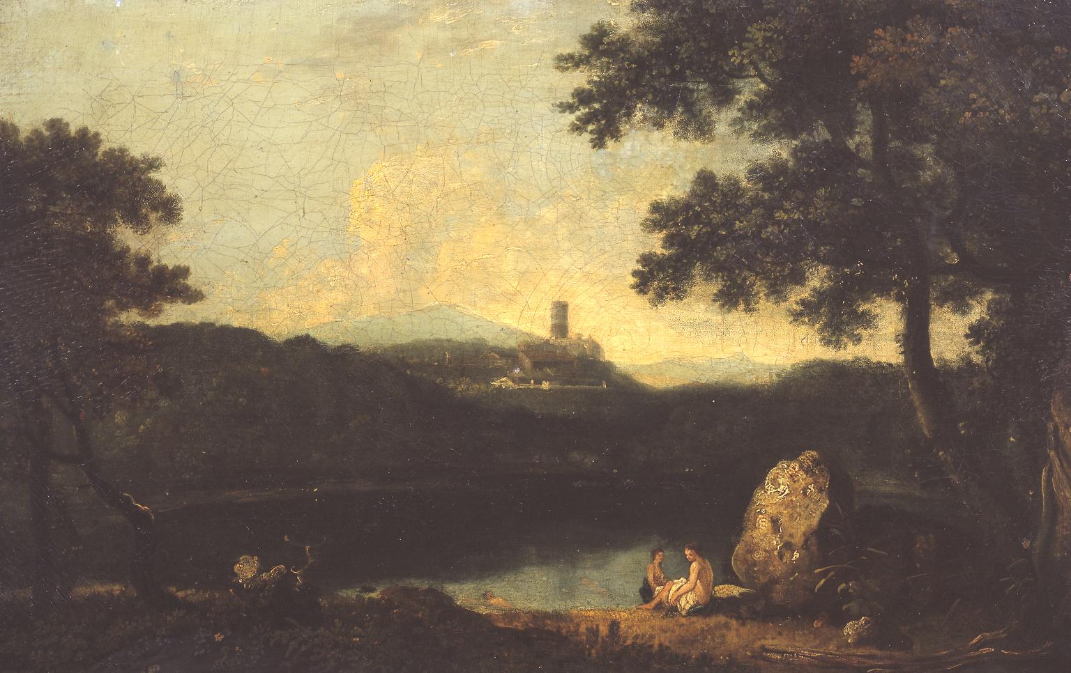 Lake Nemi with Figures Bathing