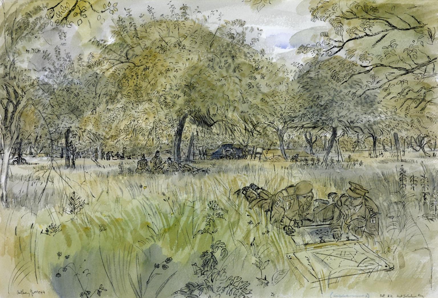 Liberation and Battle of France: Cherbourg, Battalion H.Q. of the East Yorks