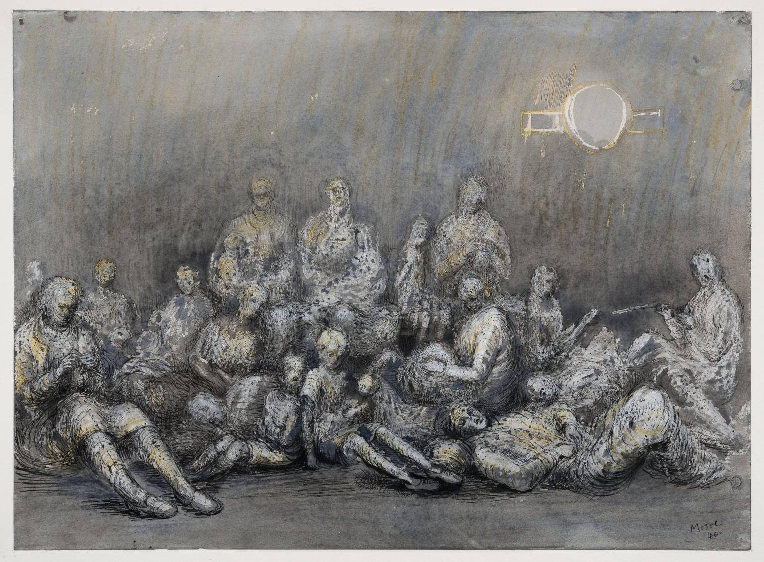 Grey Tube Shelter', Henry Moore OM, CH, 1940 | Tate