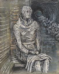 Woman Seated in the Underground