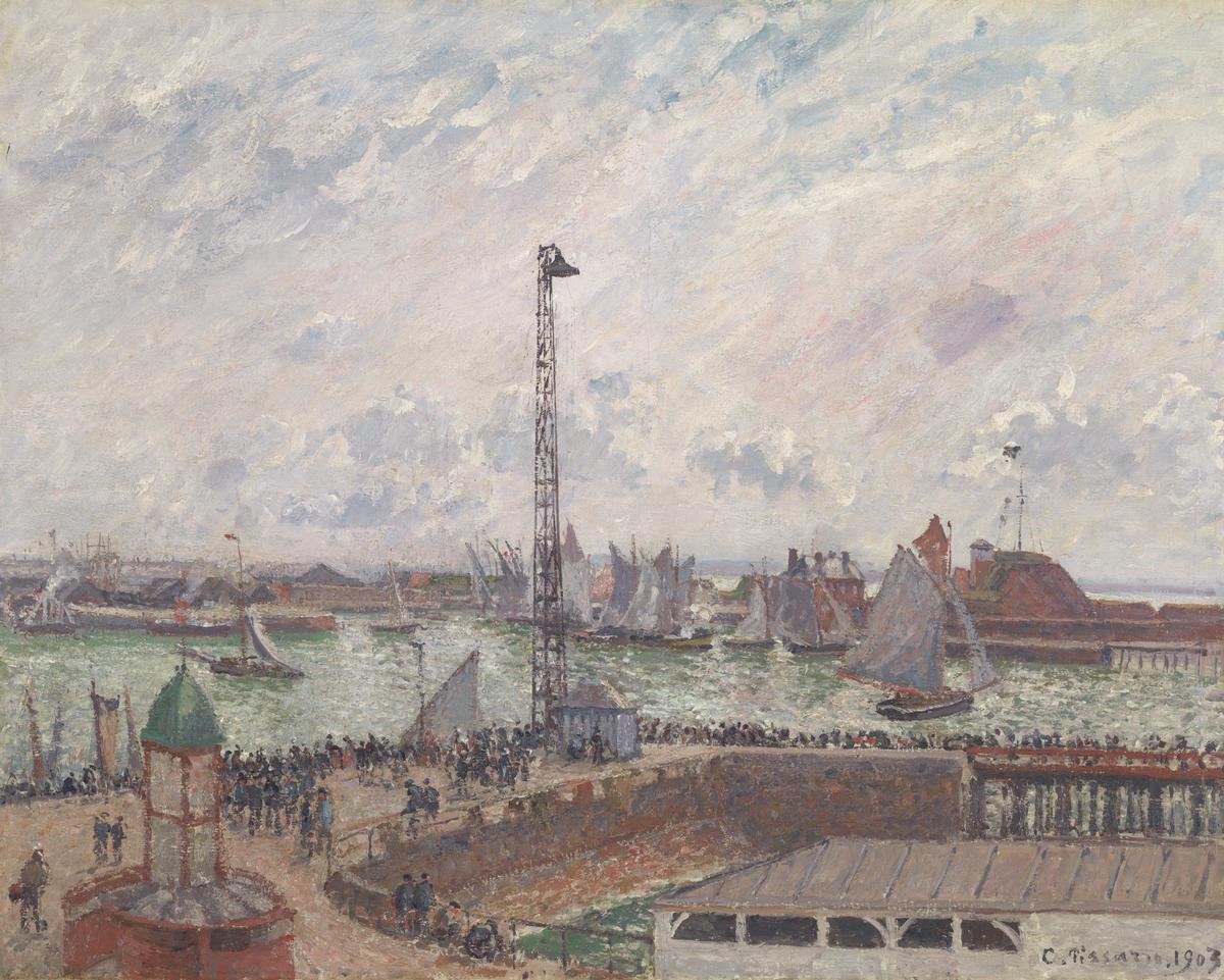 Claude Monet: Jetty of Le Havre in Bad Weather. Fine Art 