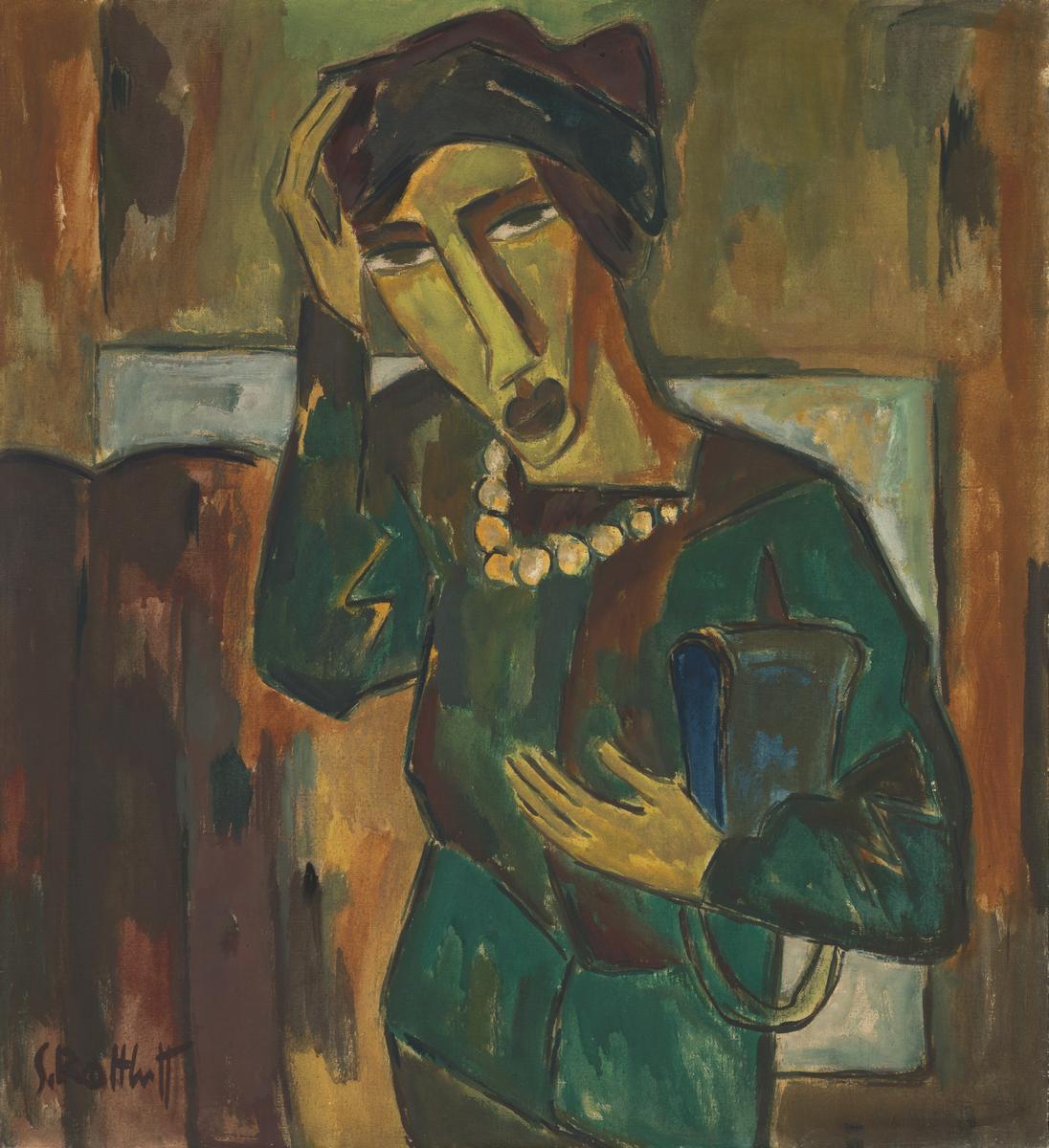 'Woman with a Bag', Karl Schmidt-Rottluff, 1915 | Tate