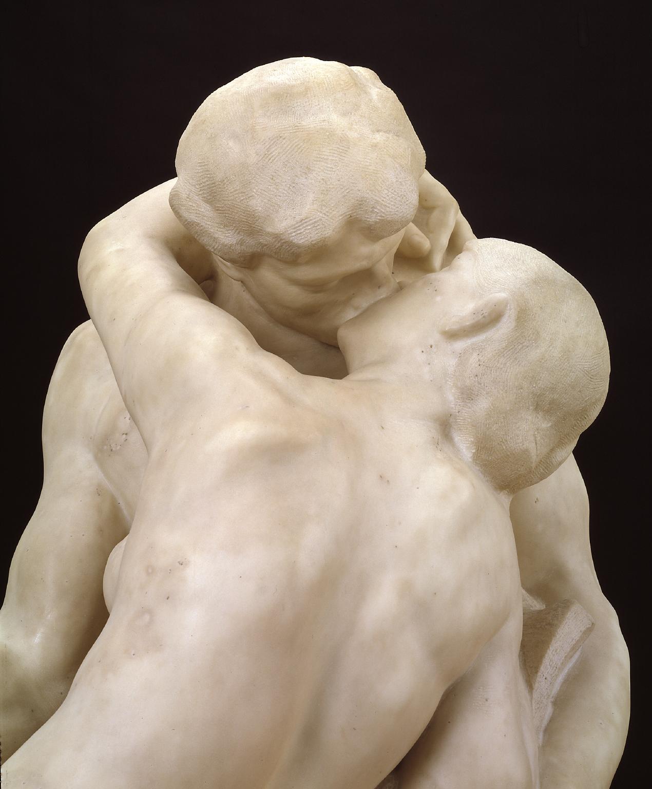 Fotografia da escultura 'O Beijo' para ilustrar a palavra Beijo