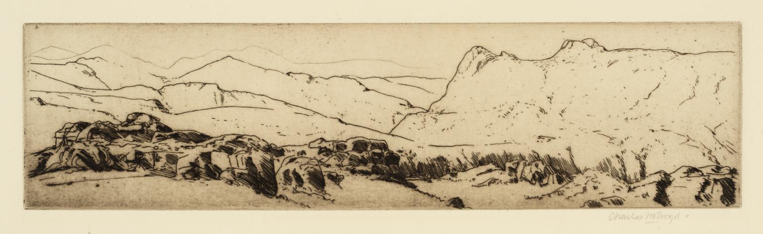 Mountain View from the Top of Glaramara, towards Langdale