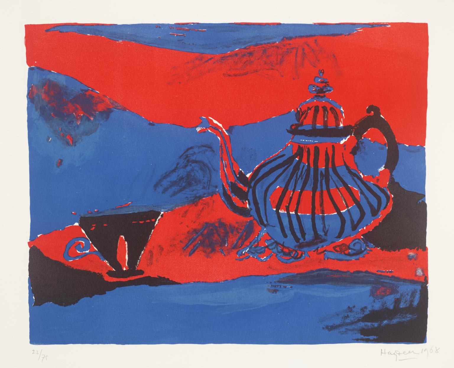 Red and Blue Teapot