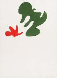 Monoprint with Red Hand