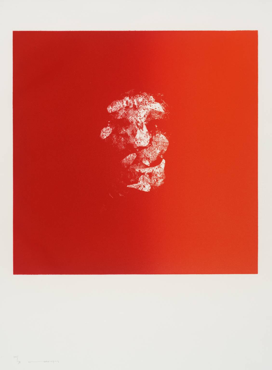 Head on a Red Ground