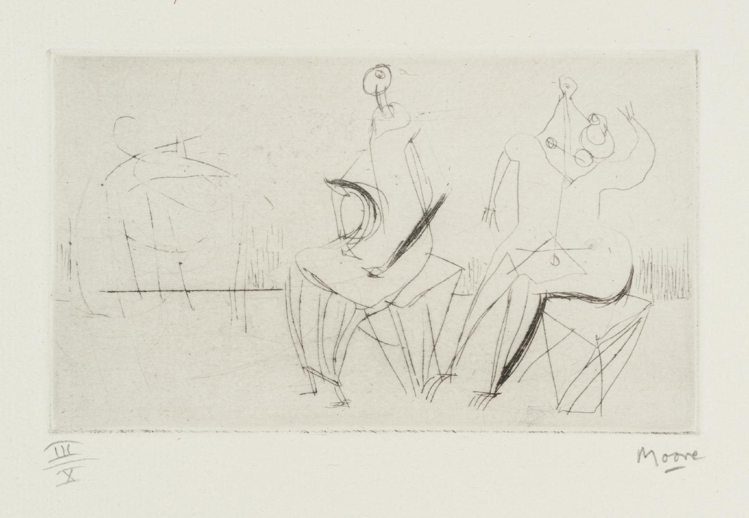Two Seated Figures