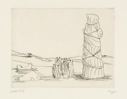 Crowd Looking at a Tied-Up Object