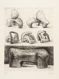 Projects for Hill Sculpture [from the book ‘Henry Moore’ by Ionel Jianou]