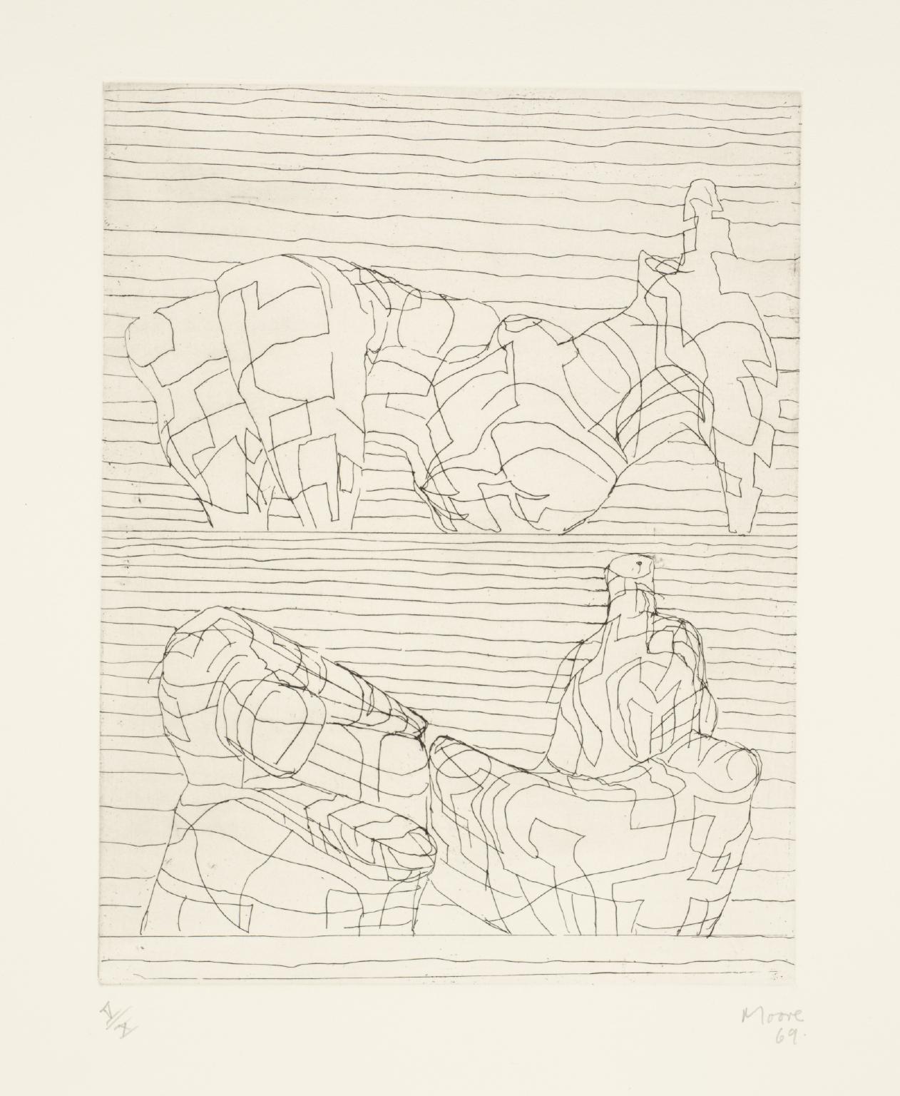 Two Reclining Figures Linear
