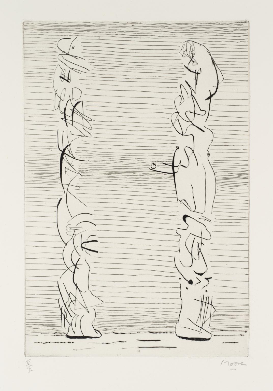 Two Tall Figures: Man and Woman