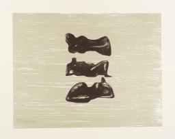 Three Reclining Figures with Water Background