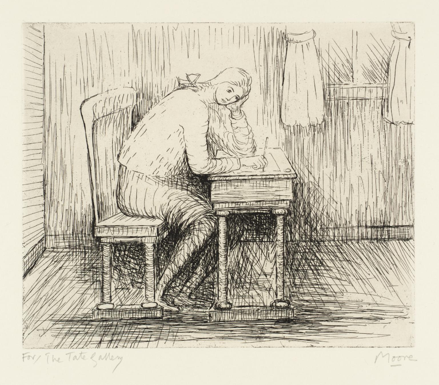 Girl Doing Homework I