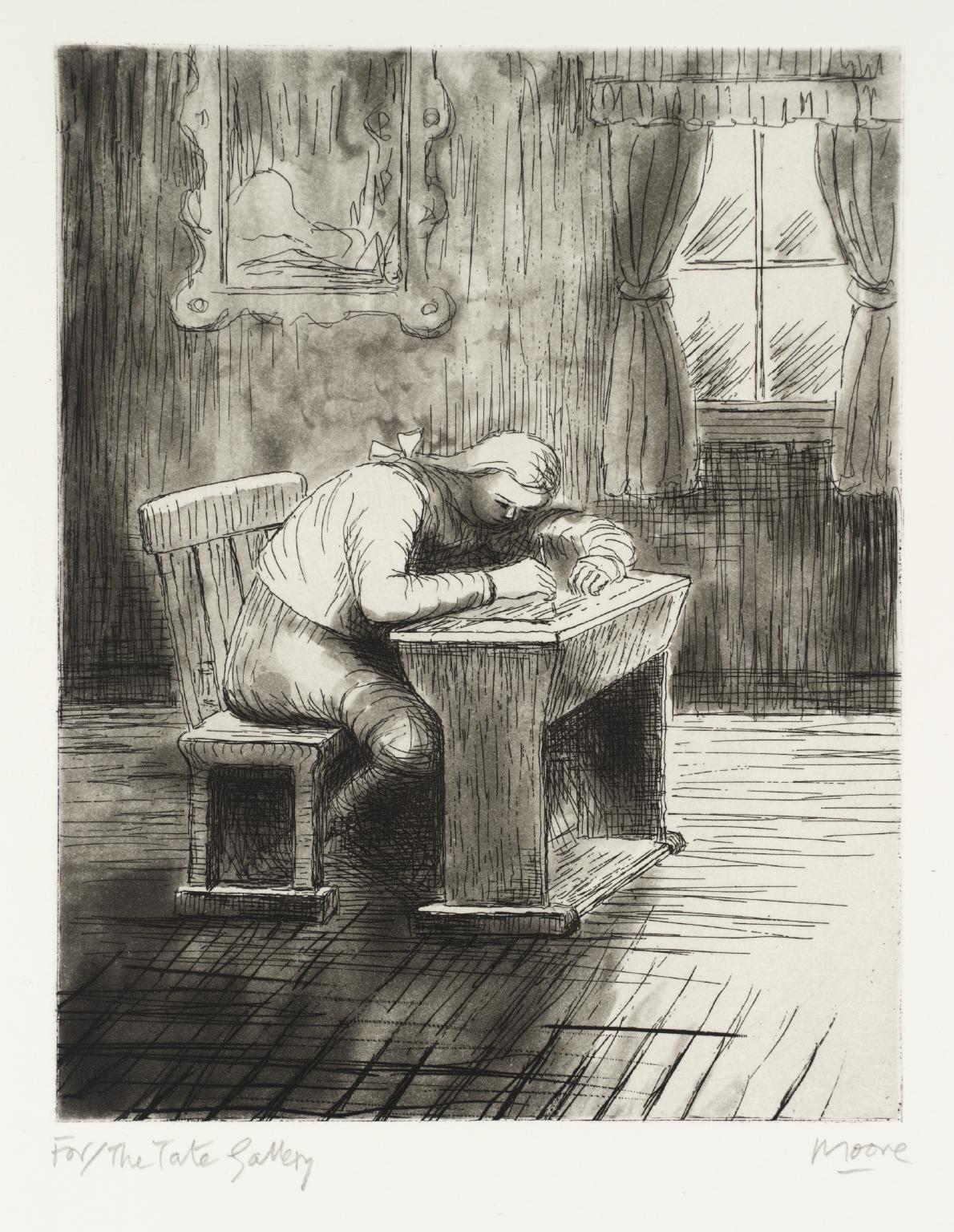 Girl Doing Homework III