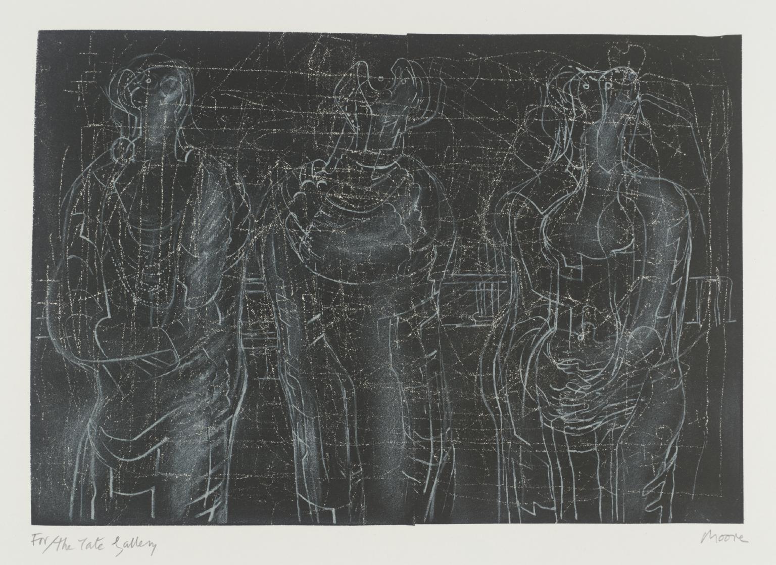 Three Cloaked Figures II