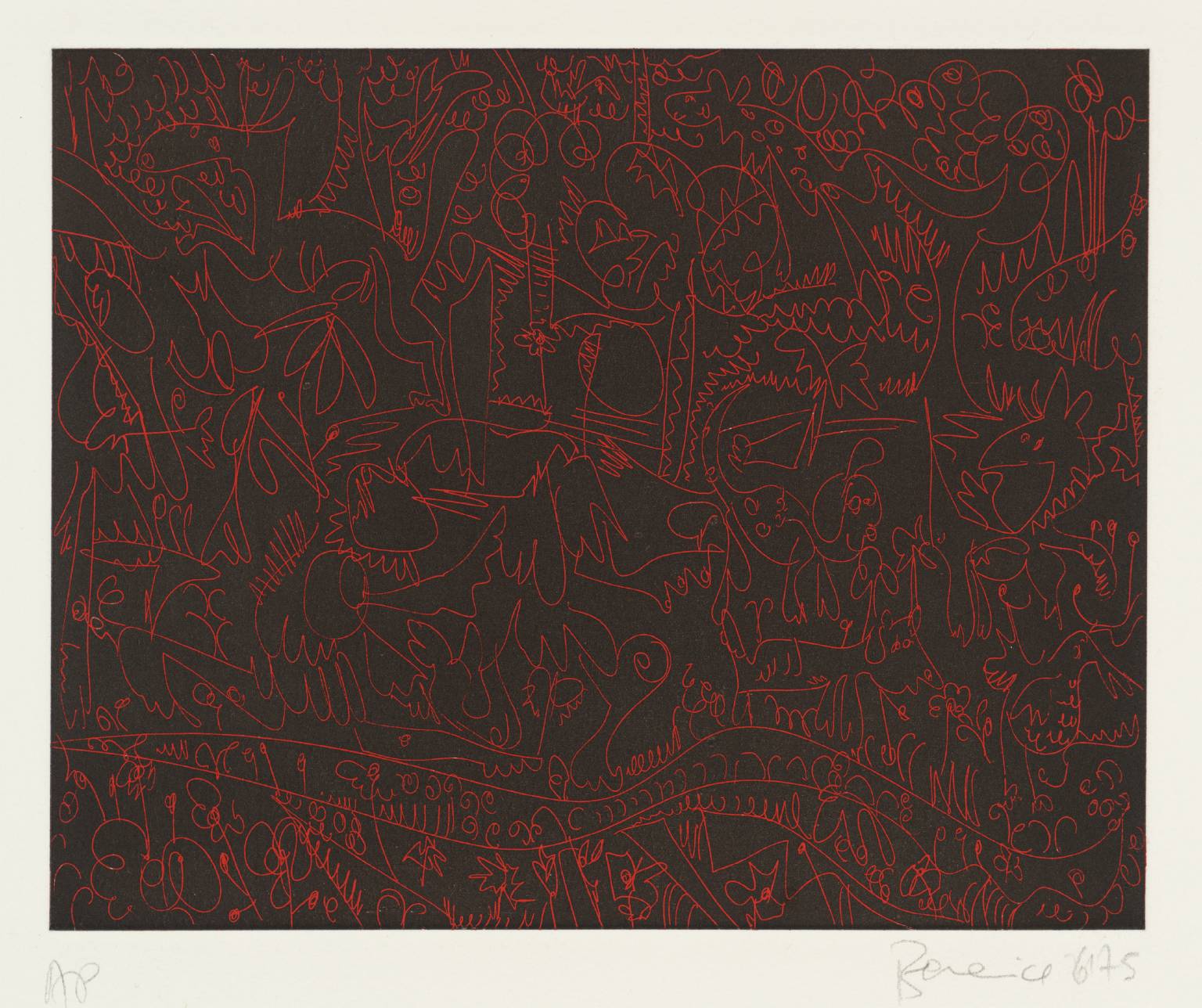 Etching with Brother Dog