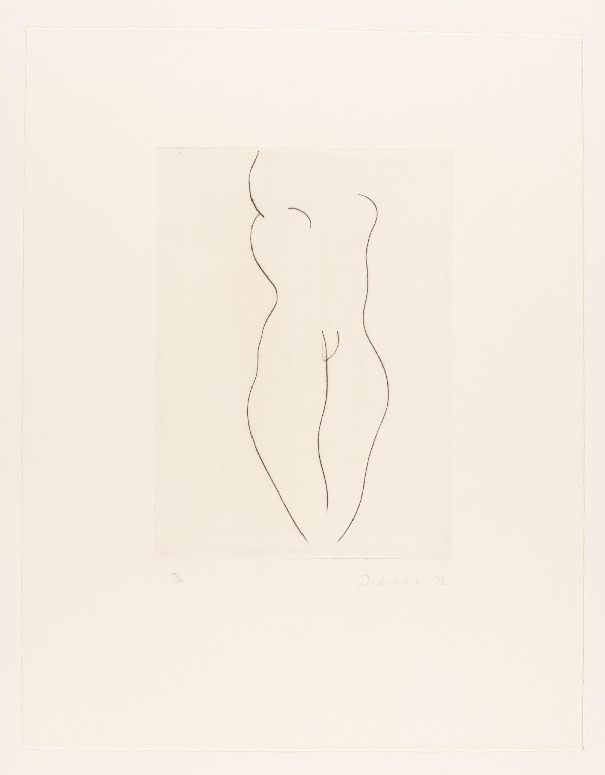 Standing Figure - Drypoint IX