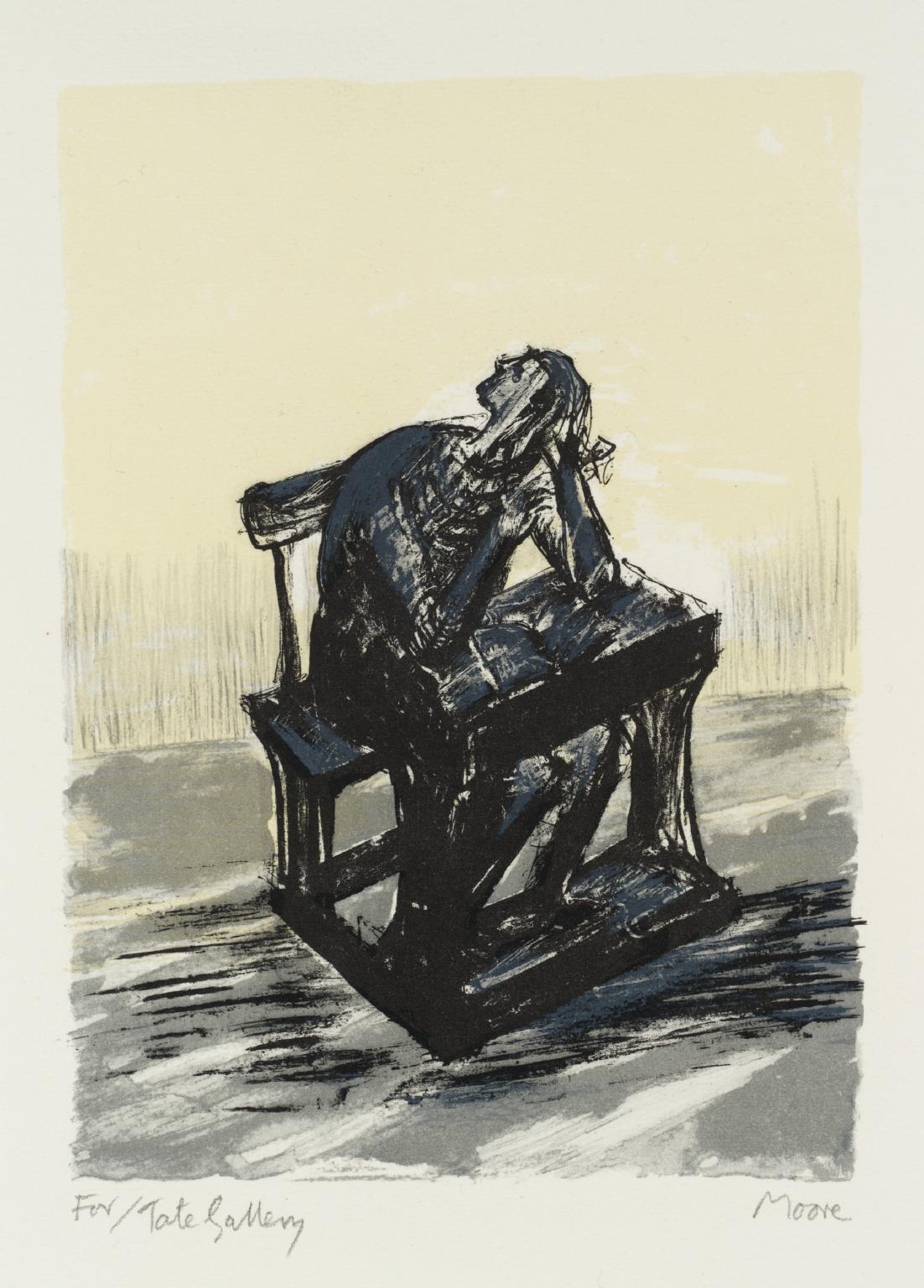 Girl Seated at Desk I