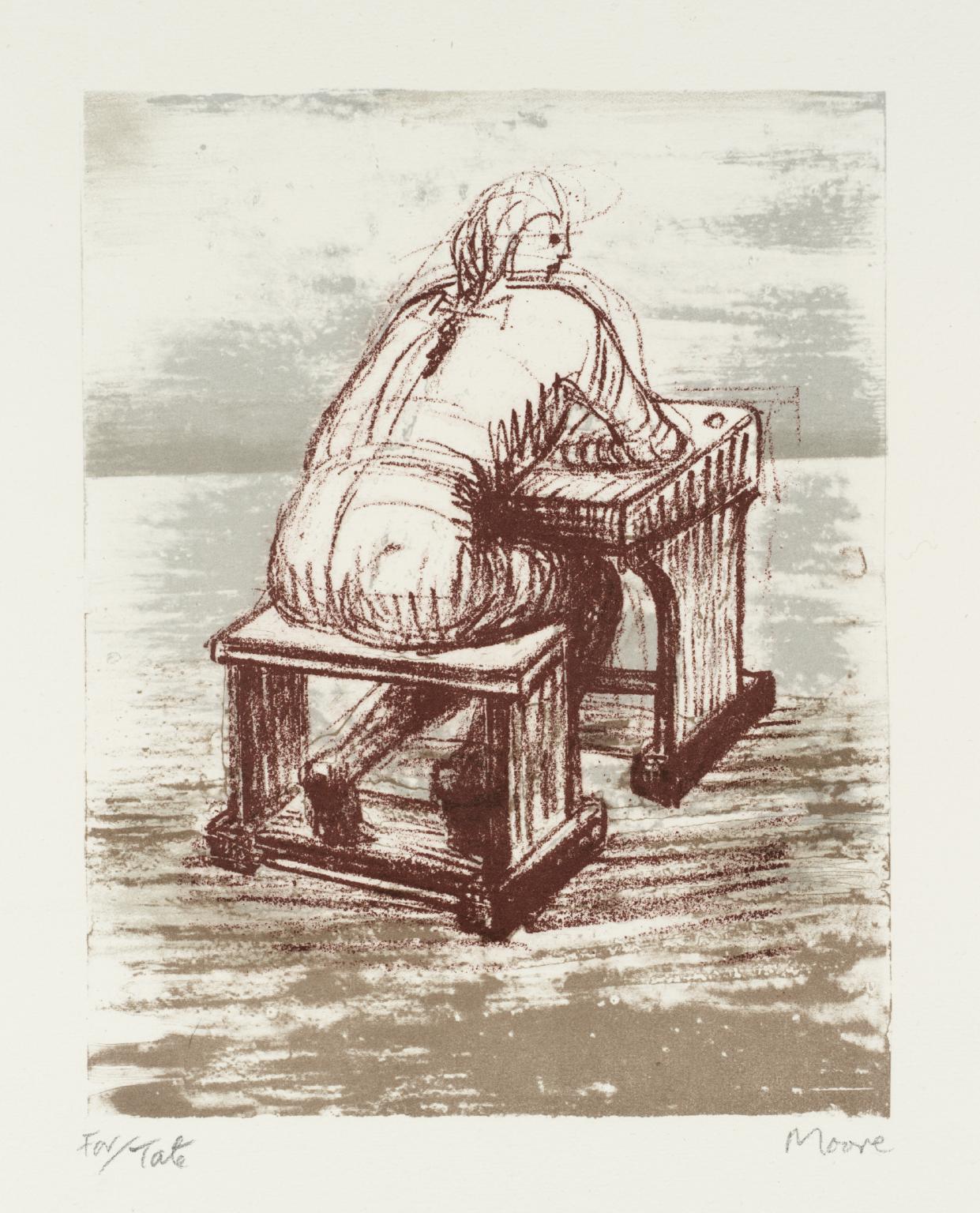 Girl Seated at Desk III