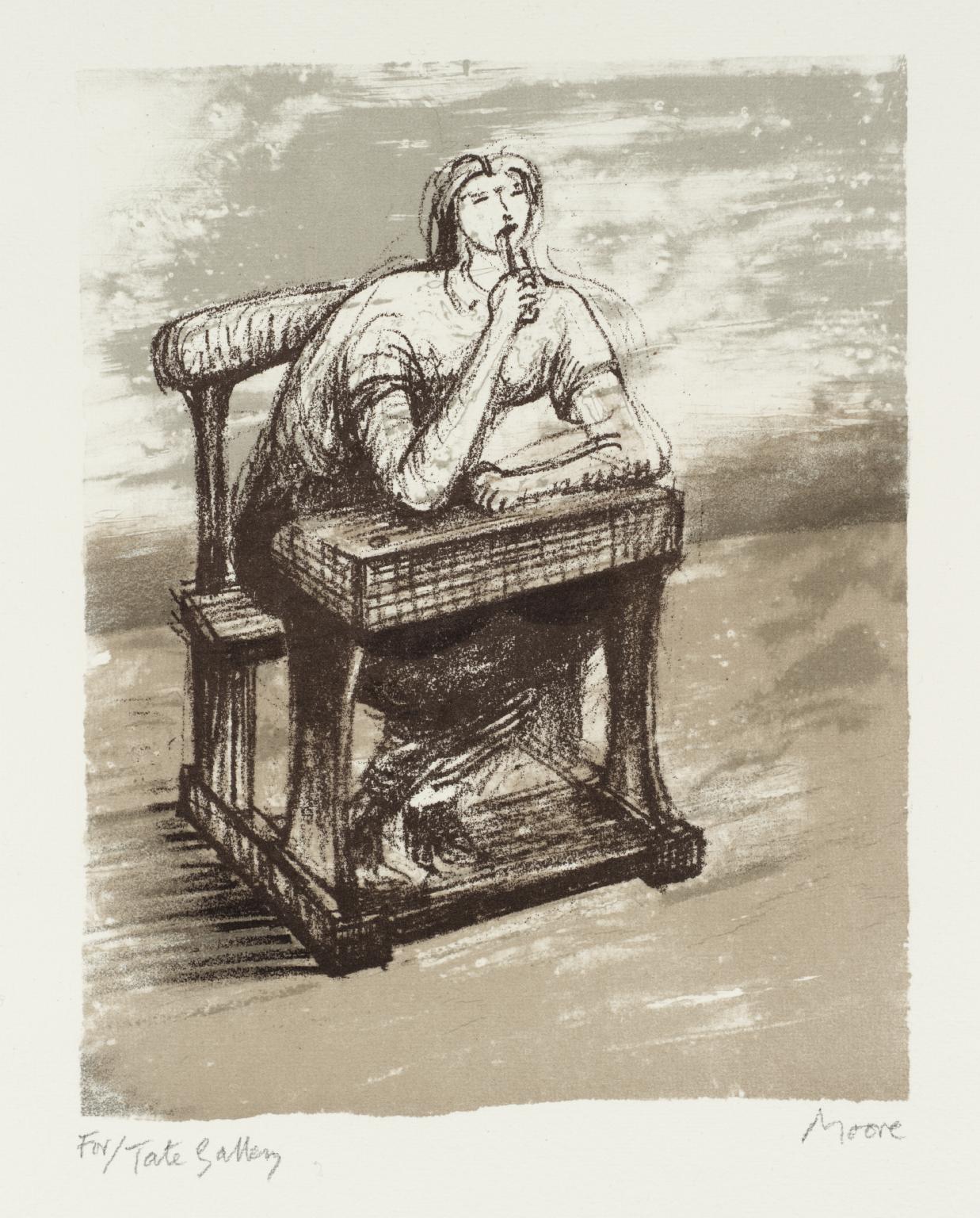 Girl Seated at Desk