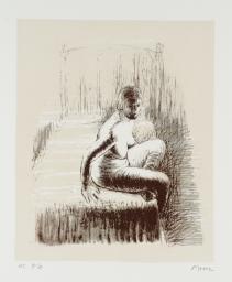 Seated Girl on Bed