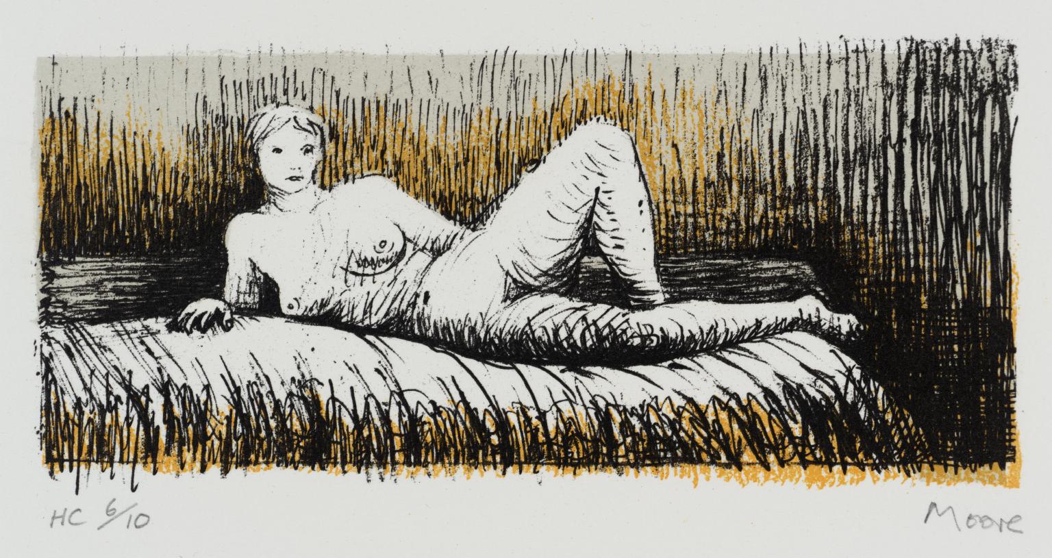 Reclining Girl on Bed