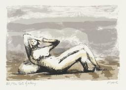 Reclining Figure with Stormy Sky