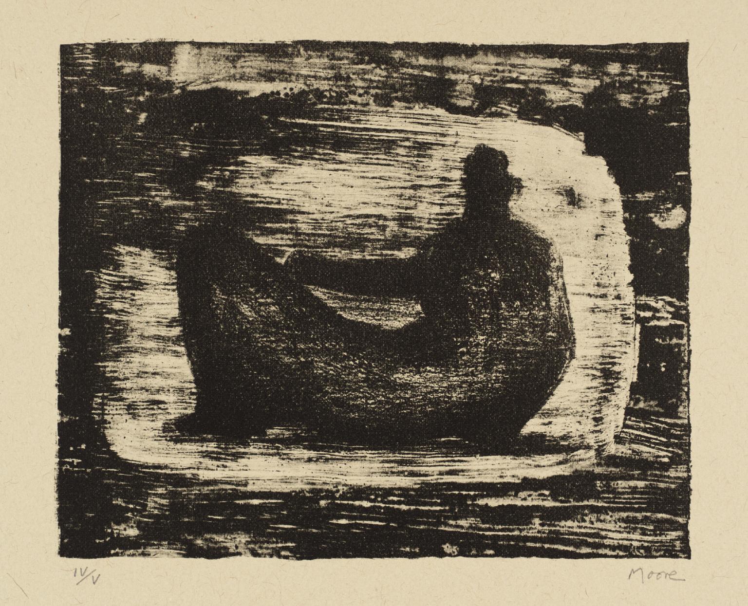 Black Reclining Figure II