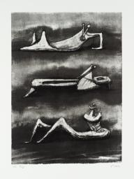 Figures with Smoke Background